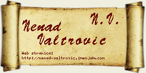 Nenad Valtrović vizit kartica